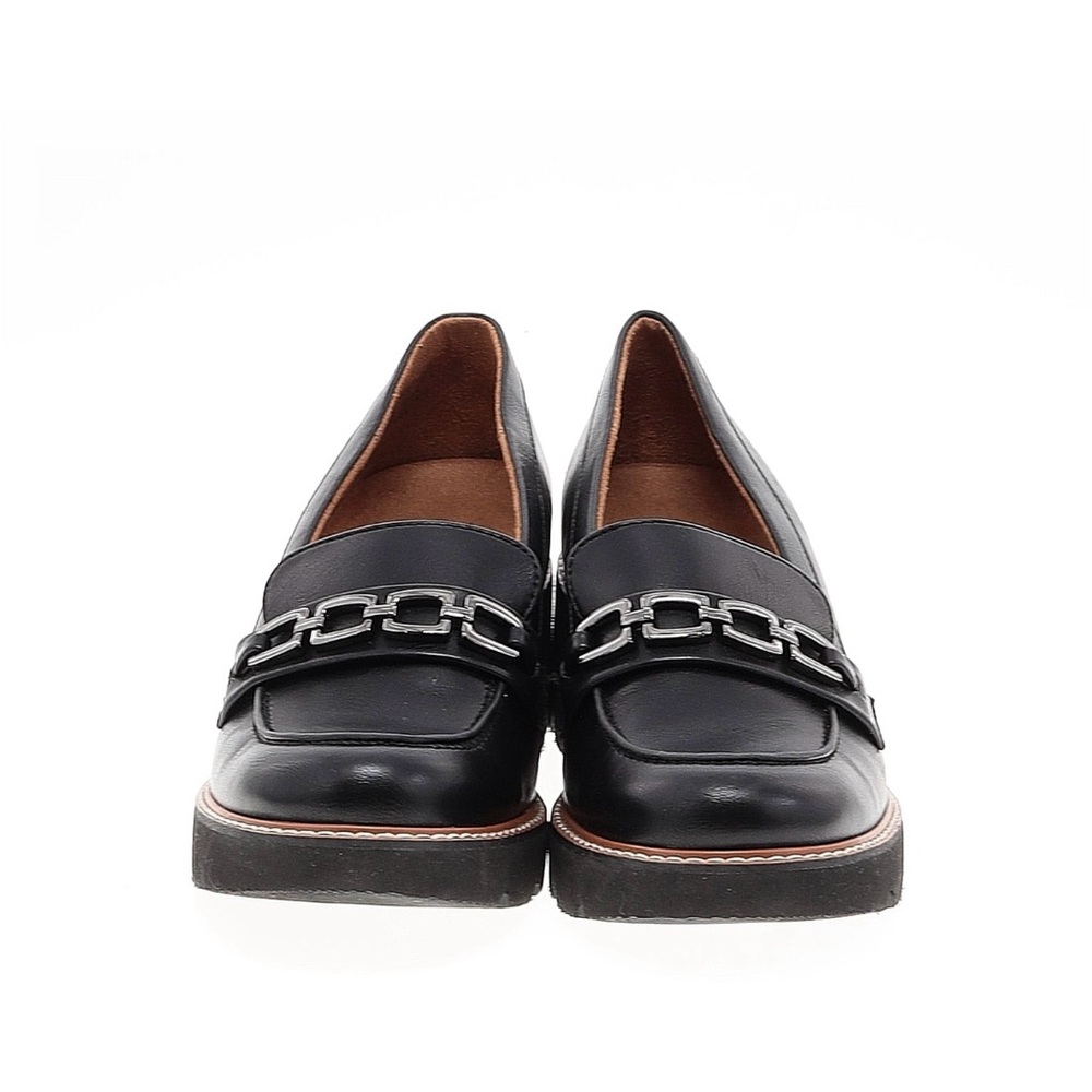 Naturalizer NWOT Black Leather Chunky Loafers - Picture 2 of 2